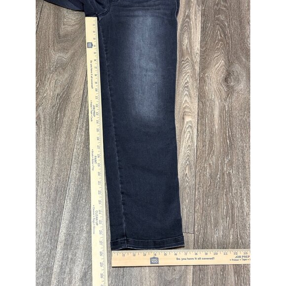 SPANX VINTAGE BLACK Wash STRAIGHT Leg pull-on Jeans #20355R-Size LARGE - Picture 6 of 11